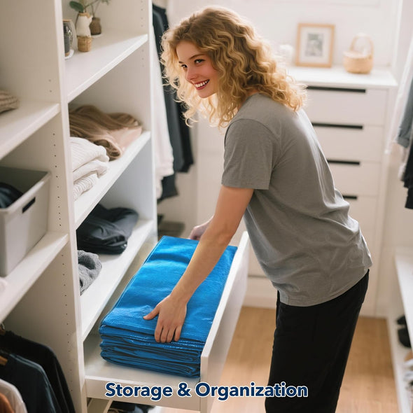 Moving Bags Heavy Duty,Extra Large Moving Bags for Travel/College Packing/Storage/Organization/Seasonal Clothes & Bedding Storage,Moving Supplies Bins,Compatible with Ikea Frakta Cart (Blue,4 Pack)