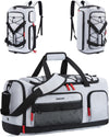 BAGSMART Gym Bag for Women & Men, 35L Sports Travel Duffel Bag with Shoe Compartment，Anti-Theft Carry on Weekender Bag for Airplane, Water Resistant Workout Overnight Backpack for Travel Gym,Grey