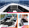 Marine Vinyl Upholstery Faux Leather: Meneng Black Grain Faux Leather 54"X36" Marine Vinyl Fabric Waterproof Durable for DIY Upholstery Boat Car Sofa