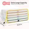 Umriox Zipper Pouch, 16.9X12.4 in (12 Colors, 12 Packs), Extra Large Zipper Bags, Waterproof Zipper Pouches for Office Supplies, Puzzles, Board Game Storage & Cross Stitch Projects