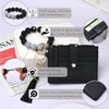 BAOSIWA Silicone Bracelet Keychain Wallet for Women Wristlet Card Holder Slim RFID Wallet with Zipper Pocket