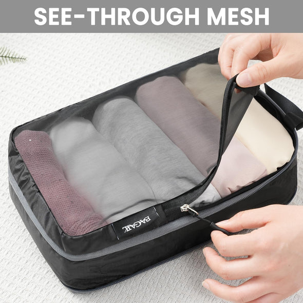 BAGAIL 4 Set/6 Set Ultralight Compression Packing Cubes Packing Organizer for Travel Accessories Luggage Suitcase Backpack