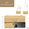 SWEETV Straw Purse Woven Beach Bag Summer Straw Clutch Purse Boho Crossbody Bags for Women Small Raffia Shoulder Bag