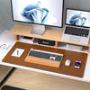 Aothia Leather Desk Pad Protector, Mouse Pad, Office Desk Mat, Non-Slip PU Leather Desk Blotter, Laptop Desk Pad, Waterproof Desk Writing Pad for Office and Home (Brown,23.6" X 13.7")