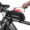 ROCKBROS Top Tube Bike Bag Bicycle Front Frame Bag Bike Accessories Pouch Compatible with Iphone 14/13/12 Pro Galaxy S22/S21