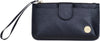 Premium Zip Pouch Wallet Clutch with Multiple Storage Pockets and Wristlet Strap for Easy Carrying