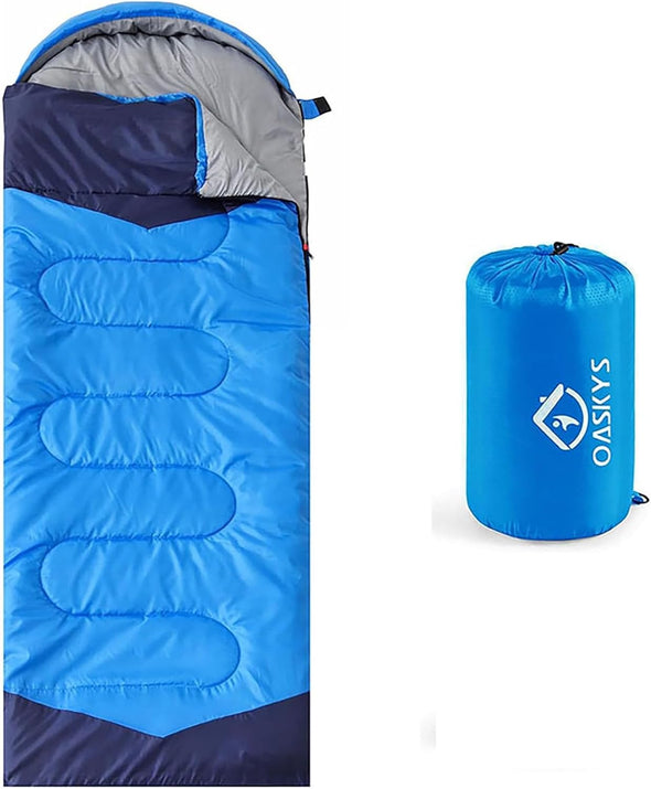 Oaskys Camping Sleeping Bag - 3 Season Warm & Cool Weather - Summer Spring Fall Lightweight Waterproof for Adults Kids - Camping Gear Equipment, Traveling, and Outdoors