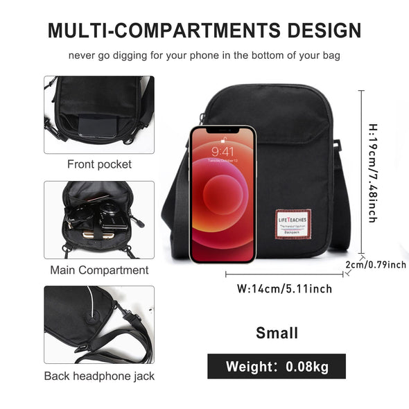 SEAFEW Mini Crossbody Bag Shoulder Bag, Small Messenger Bag Phone Bag