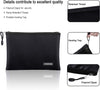 JUNDUN Fireproof Document Bags,14.2”X 10.0”Waterproof and Fireproof Money Bag with Aluminum Foil Lining,Fireproof Safe Storage Pouch with Zipper for Document and Cash，Black