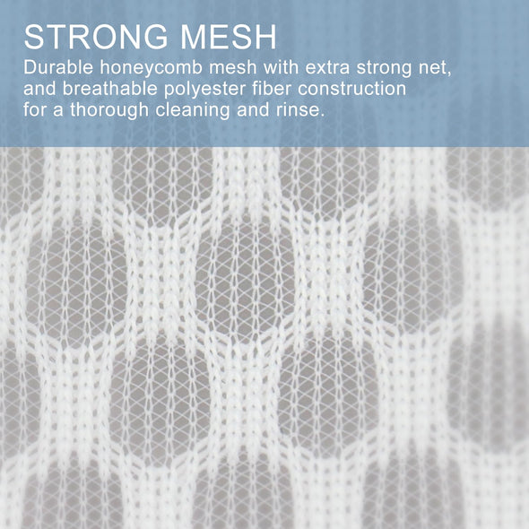 Muchfun 3Pcs Durable Honeycomb Mesh Laundry Bags for Delicates 16 x 20 Inches (3 Large)