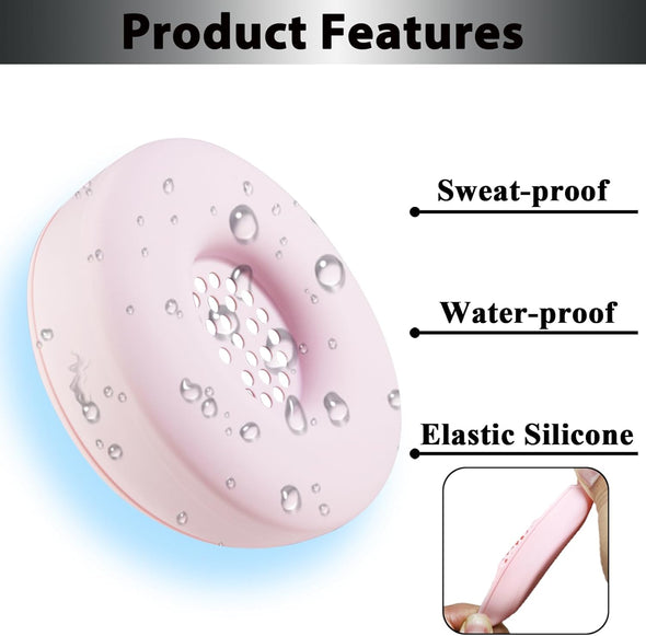 Adhiper Silicone Ear Pads Cover for Beats Solo 4, Washable Sweat Earpad Covers Silicone Case for Beats Solo4 & Solo3 Wireless On-Ear Headphones Accessories Protective Pads Cover (Pink)