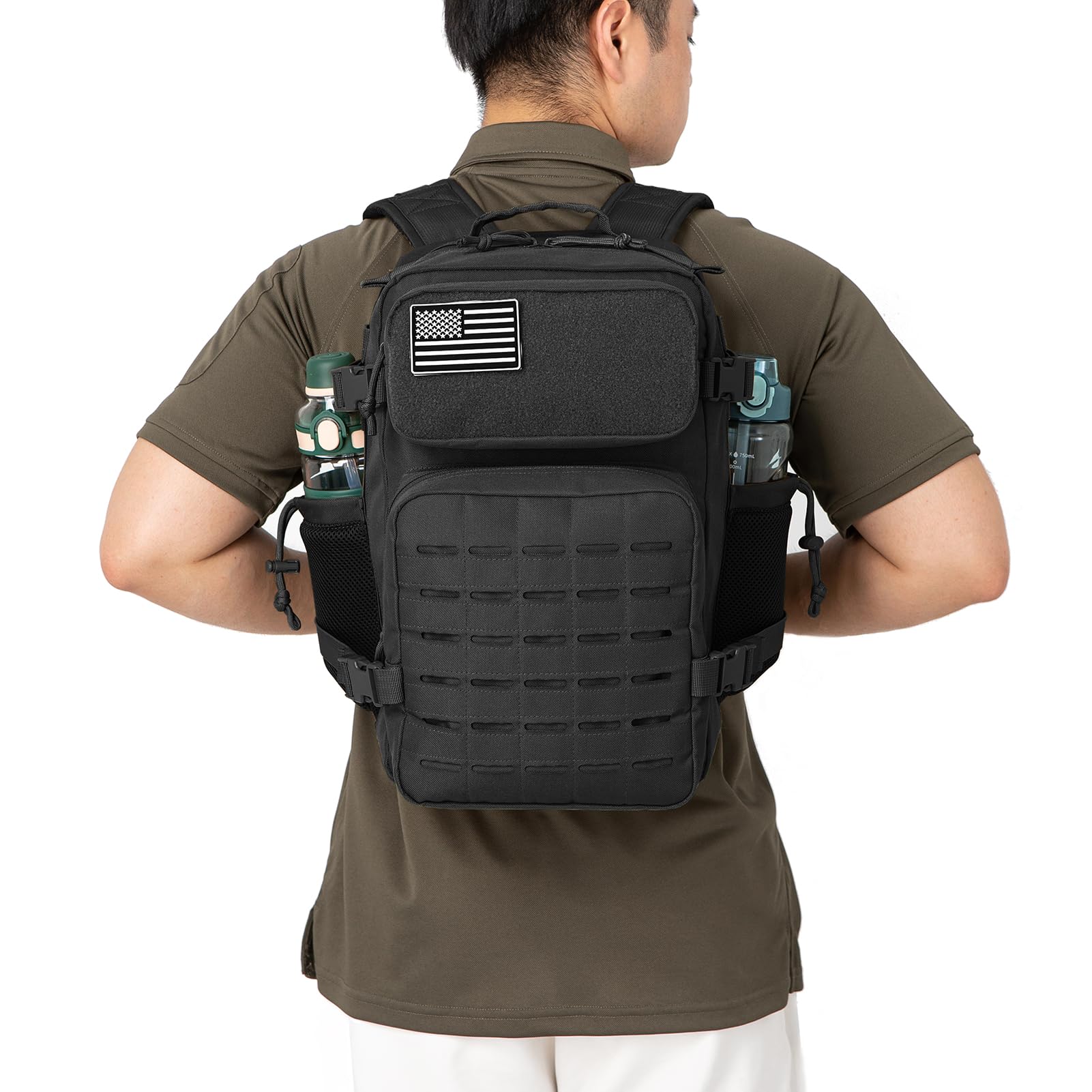 QT&QY 25L Militaire Tactische Rugzakken voor mannen Motorfiets Leger Laser gesneden Molle Dagrugzak kleine Survival Tas Gym Rugzak met Dubbele Bekerhouders medische Rugzak QT&QY 25L Militaire Tactische Rugzakken voor mannen Motorfiets Leger Laser gesneden Molle Dagrugzak kleine Survival Tas Gym Rugzak met Dubbele Bekerhouders medische Rugzak