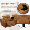 SIENWIEY Power Reclining Leather Sectional Sofa with Console/Cup Holders/USB port/Headrests