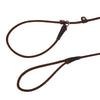 MoSANY Real Leather Slip Adjustable Dog Leash for Small Medium Dogs 5 ft x 1/5 inch