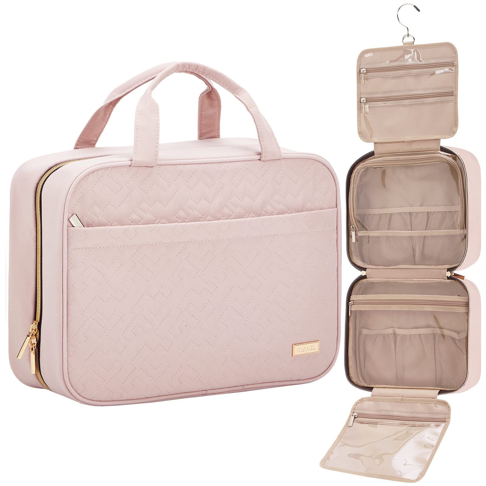 NISHEL Pink Toiletry Bag – Kinzd
