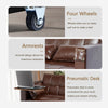 ORRD 3-in-1Faux Leather Sofa Bed with Adjustable Backrest and Hidden Side Table for Living Room 48''