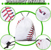 Frienda Baseball Drawstring Backpack Bag Baseball Drawstring Party Favor Bags for Gym Sports Teams(12 Pieces)