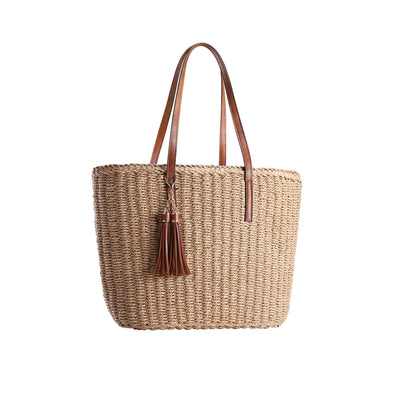YXILEE M Size Travel Straw Totes Bag For Women, Shoulder Bag for Summer