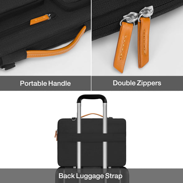 MOSISO Laptop Shoulder Bag, 15-15.6 inch Computer Bag, Side Open Messenger
