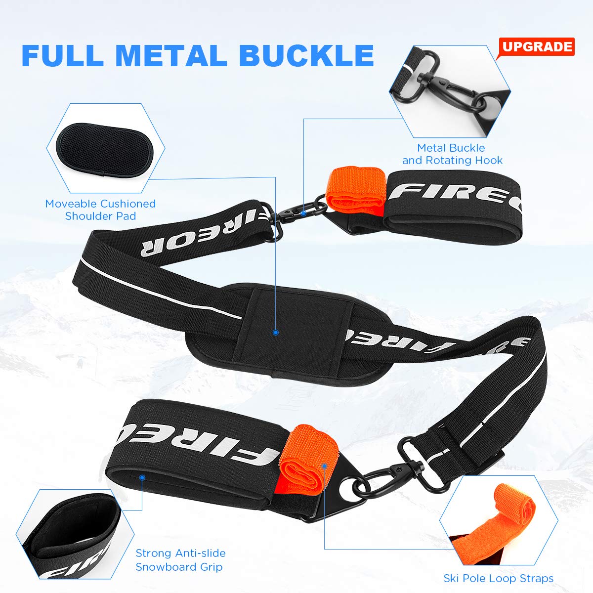 Fireor FIREOR Ski Carrier Strap – Kinzd