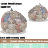 Kisoy Corduroy Bean Bag Chair Cover, Stuffed Animal Storage Bean Bag Cover