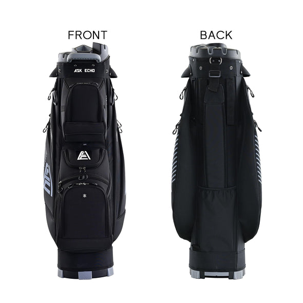 ASK ECHO T-Lock Golf Cart Bag with 14 Way Organizer Divider, Premium Cart Bag with Handles and Rain Cover