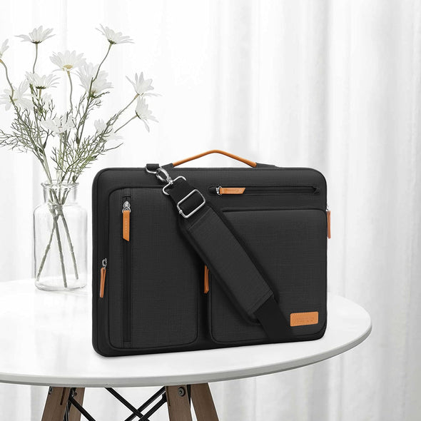 MOSISO Laptop Shoulder Bag, 15-15.6 inch Computer Bag, Side Open Messenger