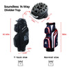 ASK ECHO T-Lock Golf Cart Bag with 14 Way Organizer Divider, Premium Cart Bag with Handles and Rain Cover