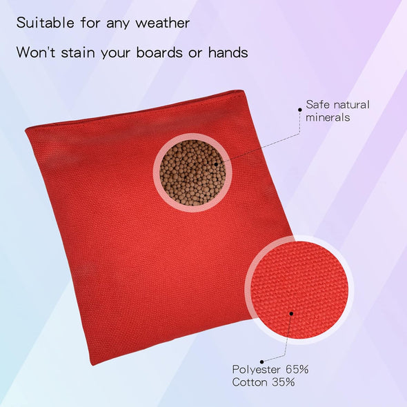 Set of 8 Regulation Cornhole Bags Double Sided, Weather Resistant Bean Bags for Cornhole Toss Game, Corn Hole Beans Bags with Tote Bag