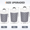 Fabspace Collapsible Tall Waterproof Laundry Basket with Handles for Travel Bathroom College Dorm Family