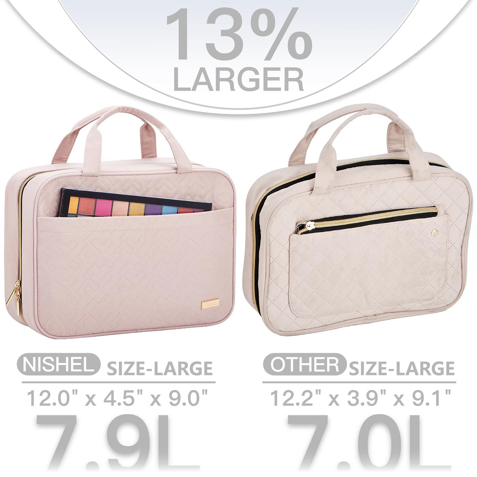NISHEL Pink Toiletry Bag Kinzd NISHEL Pink Toiletry Bag Kinzd