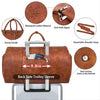 ITIEZY Convertible leather Garment Bag for Travel, 3Pcs Weekend Travel Bag, 2 in 1 Hanging Suitcase Suit Bag