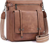 Crossbody Bags for Women,Multi Pocket Crossbody Purses Vegan Leather Shoulder Handbags Travel Purse Adjustable Strap