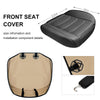 BOPUOVRE Luxury PU Leather Car Seat Cover with Storage Pocketm, Full Protection Universal - Black,1 Piece