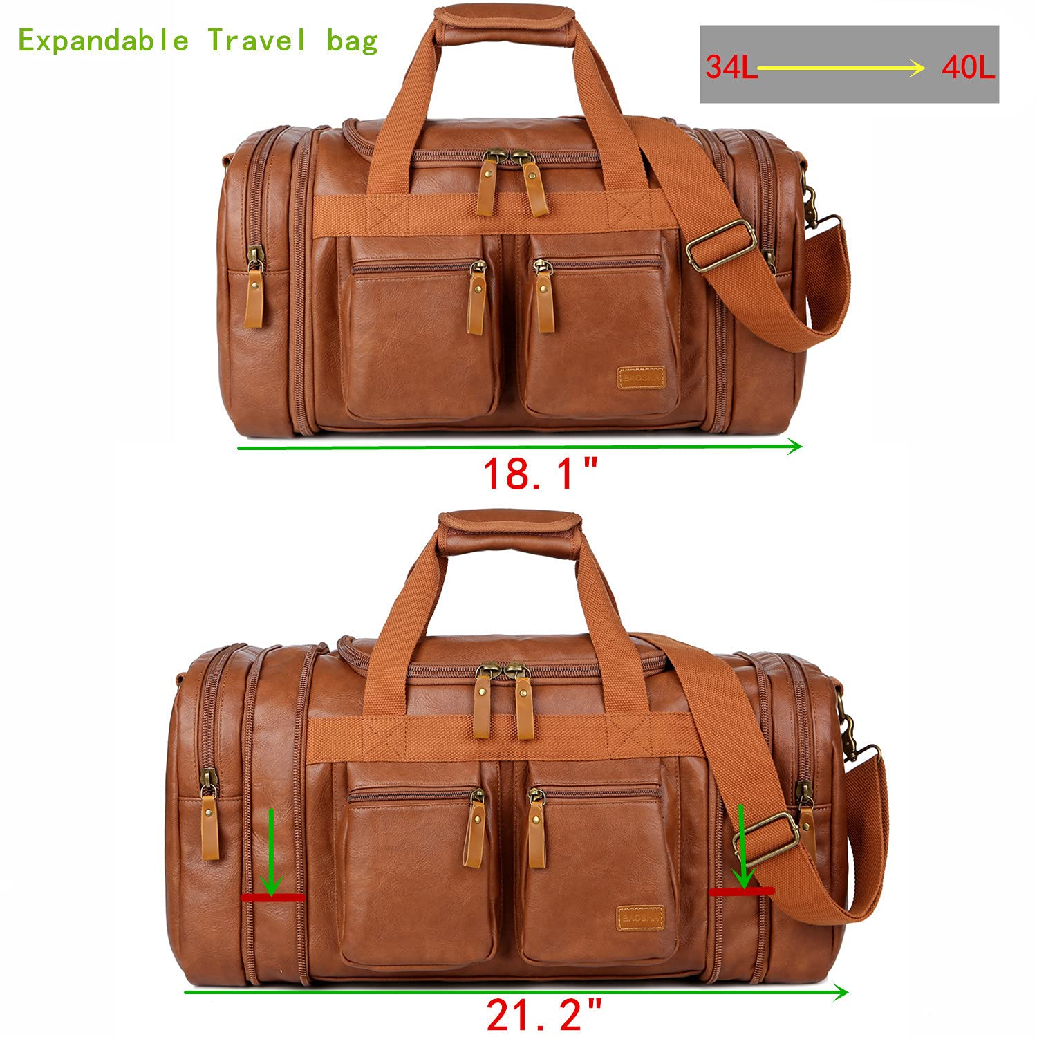 baosha hb-26 canvas men weekend travel duffel bag backpack Baosha Leather Travel Bag – Kinzd