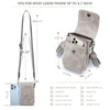 POIUGOYA Trendy Crossbody Bags for Women, Leather Triple Compartment Phone Crossbody Wallet