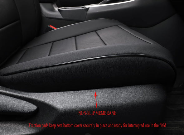 EKR Leather Car Seat Covers Custom, Fit Select Toyota RAV4 (2019-2025) LE,XLE,XLE Premium,Limited Full Set - Black