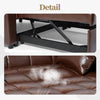 ORRD 3-in-1Faux Leather Sofa Bed with Adjustable Backrest and Hidden Side Table for Living Room 48''