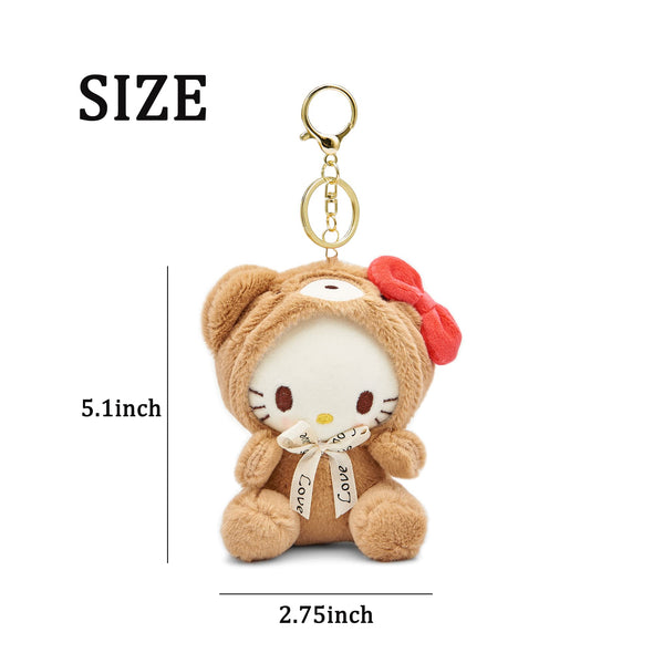 Sicpfuj 5" Cute Plush Keychain Decorative Accessories, Purse Backpack Charm