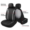 Pariitadin Car Rhinestone Leather Seat Covers Set for Cute Women, Universal - Silver Diamond