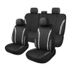 Pariitadin Car Rhinestone Leather Seat Covers Set for Cute Women, Universal - Silver Diamond