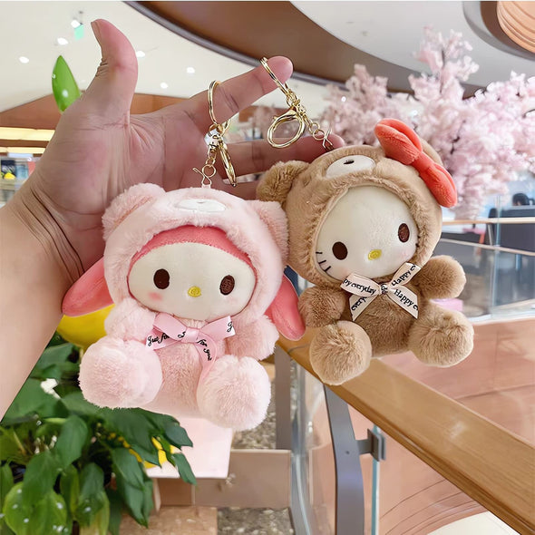 Sicpfuj 5" Cute Plush Keychain Decorative Accessories, Purse Backpack Charm