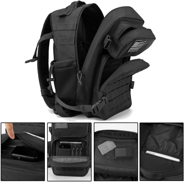 QT&QY 25L Tactical Backpack, Military Bug Out Bag