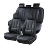 Coverado Nappa Leather Car Seat Covers Full Set, Waterproof  Car Seat Cover, Fit for Most Cars - Black