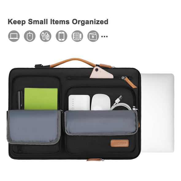 MOSISO Laptop Shoulder Bag, 15-15.6 inch Computer Bag, Side Open Messenger