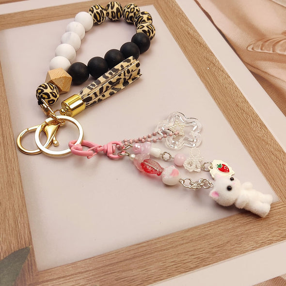 Nalefow Cute Fuzzy Cat Keychain Y2K Stylish Keychains Bag Charms