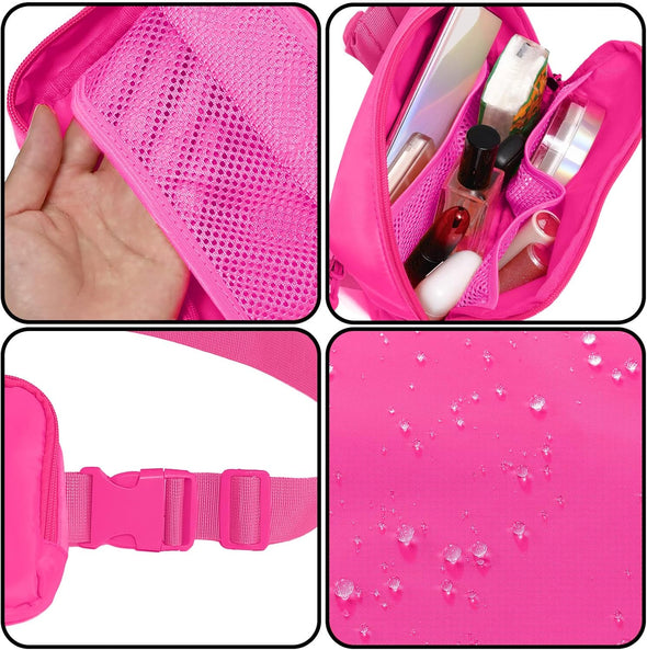 Amazerbst Everywhere Belt Bag & Fanny Pack, 40 Inch Adjustable Strap, Waterproof for Women & Men