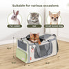 Pawaii Cat Carrier with ID Tag, TSA Airline Approved Cat Carrier, Soft Sided Collapsible Pet Travel Carrier, Foldable Cat Travel Bag, Protable, Comfortable, Convenient Cat Travel Carrier