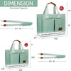 KKXIU Large Canvas Tote Bag for Women with Zipper and Compartments Crossbody Work Bible Messenger Purse Bag with Pockets