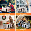 Extra Large Heavy Duty Moving Bags, Storage Bags with Strong Zippers & Handles, Packing Bags for Moving Essentials, Ideal Storage Tote for Home, Dorm & Storage Solutions, 93L, 8 Packs, Clear